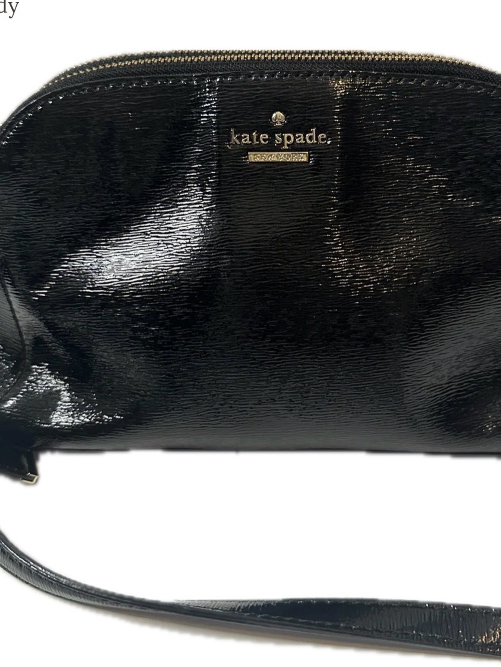 Jewel Kade Black Crossbody with Cream Polka Dot Lining
